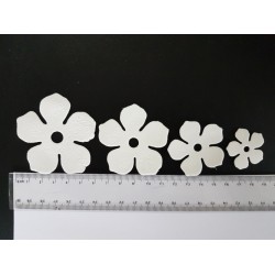 ***wykrojnik pianki foamiran kwiat biały / 2 kpl