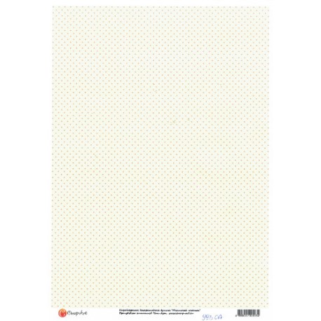 ***papier cienki A-4 993 CA tło krem,mini kropki