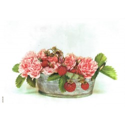 ***papier cienki A-5 1643 kwiaty,truskawki