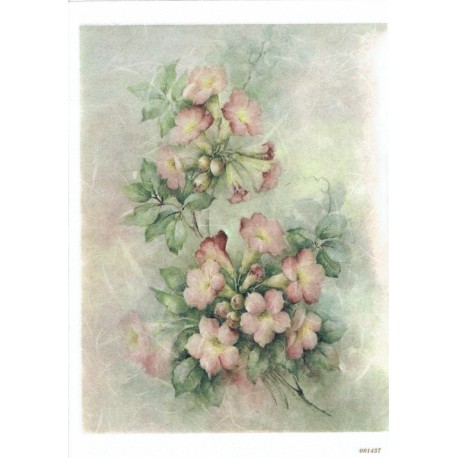 ***papier ryżowy A-5 1437 kwiaty dzwonki
