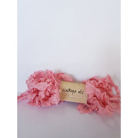 ***wstążka schabby chic vintage róż cena za 1 m