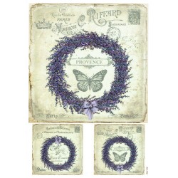 ***papier cienki A-4 4149 lawenda z motylem