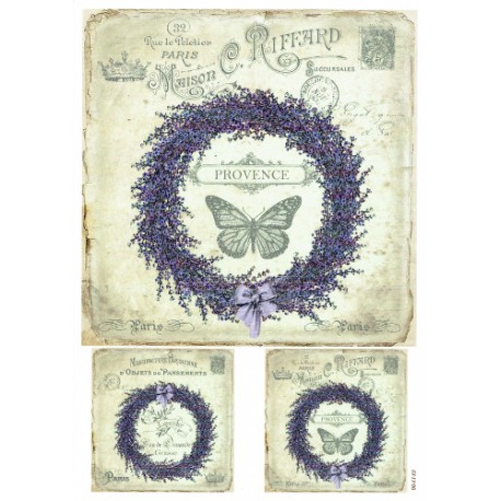 ***papier cienki A-4 4149 lawenda z motylem