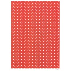 ***papier cienki A-4 3018 tło czerwone, białe krop