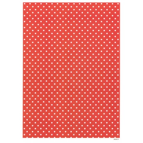***papier cienki A-4 3018 tło czerwone, białe krop