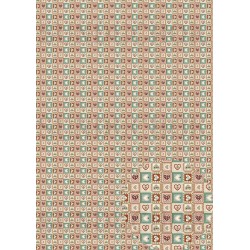 ***papier cienki A-3 0238, tło kratka serduszka