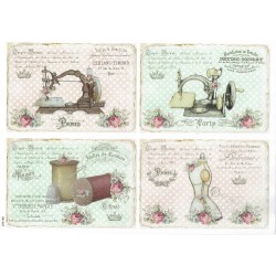 ***papier cienki A-4 1839 szycie,grochy