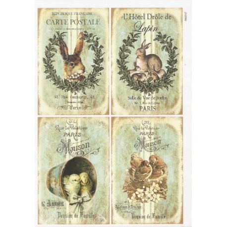 ***papier cienki A-4 3847 wielkanoc ramki midi