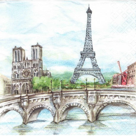 ***serwetka 33*33 I112 Paryż,most