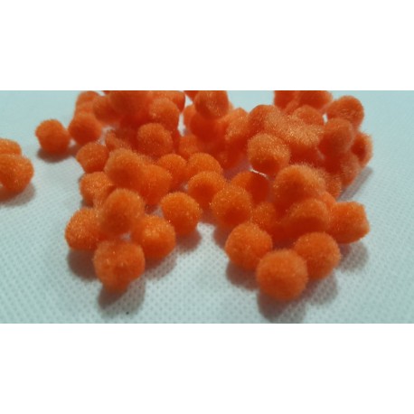 pompony 1cm pomarańczowy /120szt