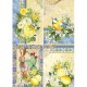 cadence papier ryżowy A-4 CBR096 mozaika, kwiaty ż