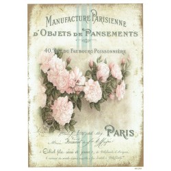 ***papier cienki A-5 1288 róże, paris, vintage