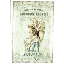 ***papier cienki A-5 1830 dama, paris, vintage